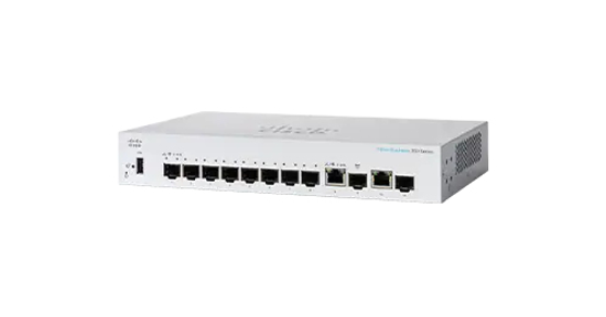 Cisco CBS350-8S-E-2G-UK netwerk-switch Managed L3 Gigabit Ethernet (10/100/1000) 1U Zwart, Grijs