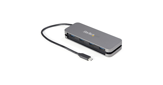 Startech 4 Port USB-C Hub - 4x USB-A - 5Gbps USB 3.0 Type-C Hub (USB 3.2 Gen 1) - Bus Gevoed - Mini USB-C naar USB-A Adapter Laptop Hub - 28.5cm Kabel met Kabelmanagement