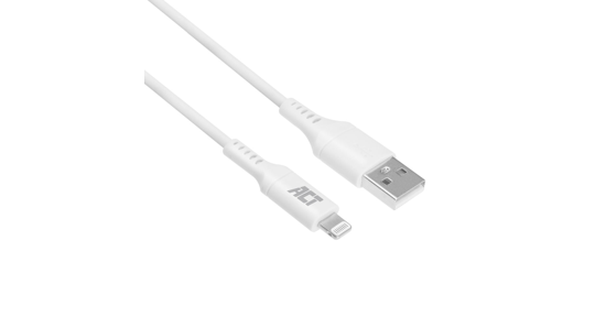 ACT AC3012 Lightning-kabel 2 m Wit