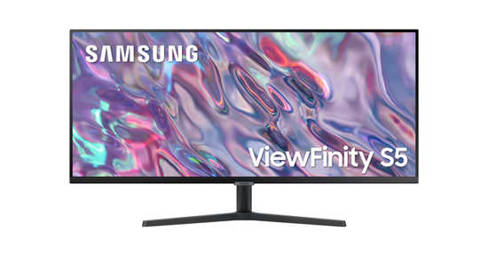 Samsung ViewFinity S5 S50GC computer monitor 86,4 cm (34") 3440 x 1440 Pixels UltraWide Quad HD LED Zwart