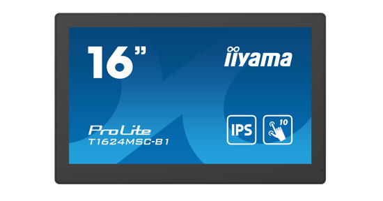 iiyama T1624MSC-B1 beeldkrant Interactief flatscreen 39,6 cm (15.6") LCD 450 cd/m² Full HD Zwart Touchscreen 24/7