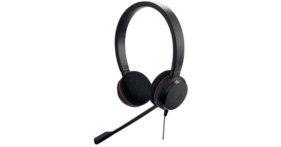 Jabra Evolve 20 UC Stereo Headset Bedraad Hoofdband Kantoor/callcenter USB Type-A Zwart