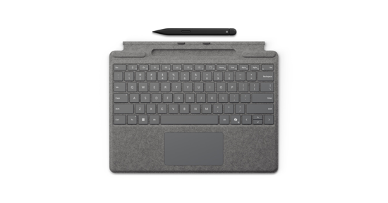 Microsoft Surface Pro Keyboard with Slim Pen for Business AZERTY Belgisch  Cover port Platina