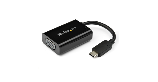 Startech USB-C naar VGA video adapter met 60 W Power Delivery zwart