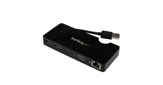 Startech Reis docking station voor laptops - HDMI of VGA - USB 3.0