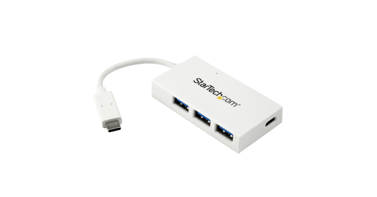 Startech 4 Port USB-C Hub met 1x USB-C & 3x USB-A Poorten SuperSpeed - USB Bus Powered - Mobiele USB 3.0 Adapter Hub - USB 3.2 Gen 1 (5Gbps) Type-C - Wit