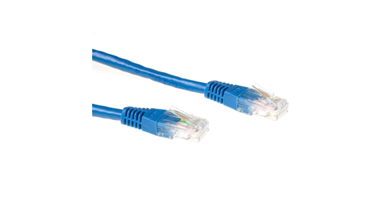 ACT Blauwe 2 meter UTP CAT6 patchkabel met RJ45 connectoren