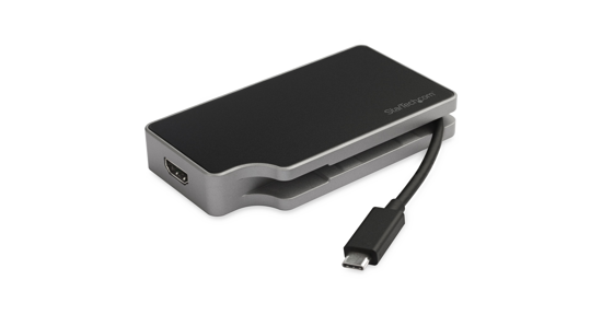 Startech USB-C Multiport Adapter - USB Type-C Travel Dock met 4K HDMI of 1080p VGA, 95W PD Pass-Through, 1x USB-A, Gigabit Ethernet - USB-C Mini Docking Station Video Converter