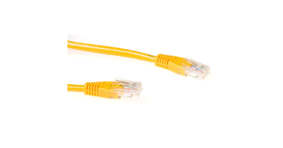 ACT Gele 0,5 meter UTP CAT6 patchkabel met RJ45 connectoren