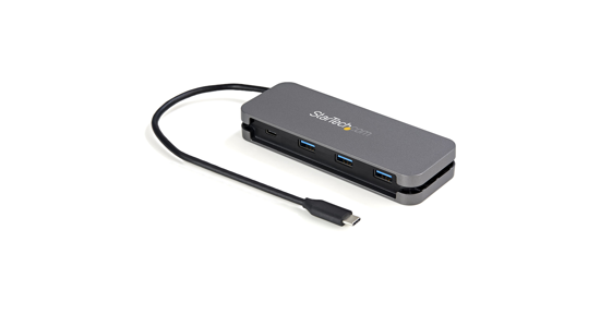 Startech 4 Port USB-C Hub - 3x USB-A/1x USB-C - 5Gbps USB 3.0 Type-C Hub (USB 3.2 Gen 1) - Bus Gevoed - Mini USB-C naar USB-A Adapter Hub - 28.5cm Kabel met Kabelmanagement