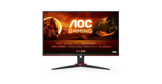 AOC G2 24G2SPAE/BK LED display 60,5 cm (23.8") 1920 x 1080 Pixels Full HD Zwart, Rood