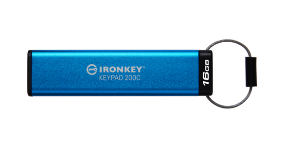 Kingston IronKey 16GB USB-C Keypad 200C, FIPS 140-3 Lvl 3 (aangevraagd) AES-256