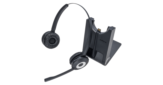 Jabra Pro 920 Duo Headset Draadloos Hoofdband Kantoor/callcenter Zwart