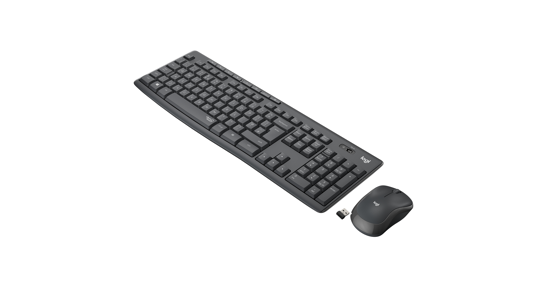 Logitech MK295 Silent Wireless Combo toetsenbord Inclusief muis RF Draadloos AZERTY Belgisch Grafiet