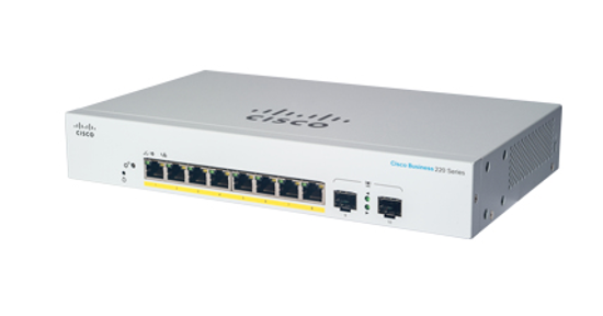 Cisco CBS220-8FP-E-2G Managed L2 Gigabit Ethernet (10/100/1000) Power over Ethernet (PoE) Wit