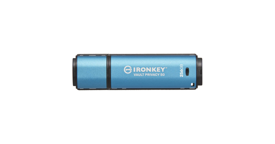 Kingston IronKey Vault Privacy 50 USB flash drive 256 GB USB Type-A 3.2 Gen 1 (3.1 Gen 1) Blauw