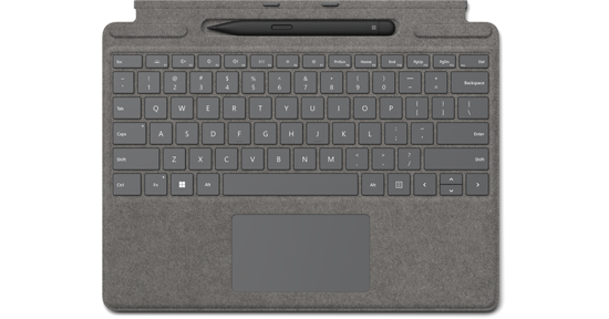 Microsoft Surface Pro Signature Keyboard w/ Slim Pen 2 Zwitsers  Cover port Platina