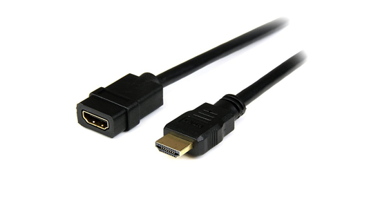 Startech 2m HDMI Extender Kabel, HDMI Male naar Female Kabel, 4K HDMI Uitbreidingskabel, 4K 30Hz UHD HDMI Cable met Ethernet M/F, High Speed HDMI 1.4 Kabel, HDMI Cord Extension