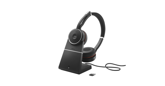 Jabra Evolve 75 Headset Bedraad en draadloos Hoofdband Oproepen/muziek Bluetooth Oplaadhouder Zwart