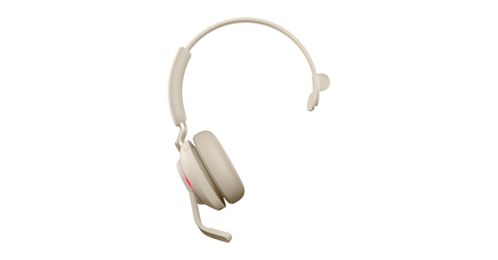 Jabra Evolve2 65, UC Mono Headset Draadloos Hoofdband Kantoor/callcenter USB Type-C Bluetooth Beige