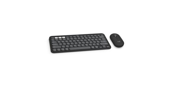 Logitech Pebble 2 Combo for Mac toetsenbord Inclusief muis RF-draadloos + Bluetooth AZERTY Frans Grafiet