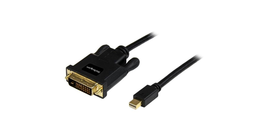 Startech 1,8 m lange Mini DisplayPort-naar-DVI-adapterconverterkabel Mini DP-naar-DVI 1920x1200 zwart