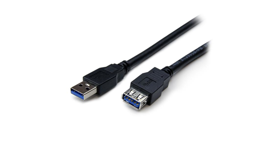 Startech 2 m zwarte SuperSpeed USB 3.0 verlengkabel A naar A M/F