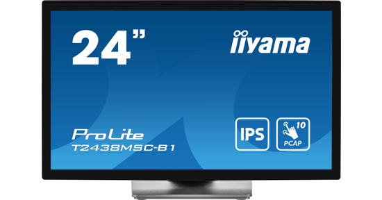 iiyama ProLite computer monitor 60,5 cm (23.8") 1920 x 1080 Pixels Full HD LED Touchscreen Zwart