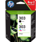 HP 303 originele zwarte/drie-kleuren inktcartridges, 2-pack