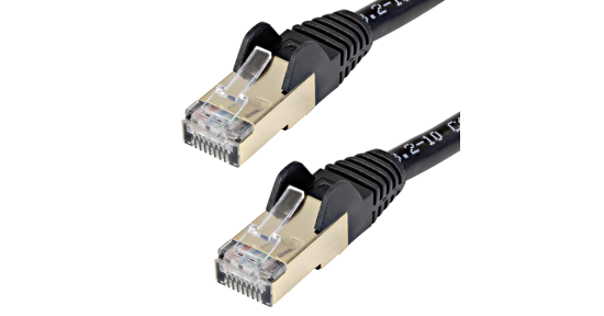 Startech CAT6a kabel snagless RJ45 connectors koperdraad stp kabel 1,5 m zwart