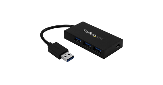 Startech 4 Port USB 3.0 Hub - USB Type-A met 3x USB-A en 1x USB-C Poorten SuperSpeed, USB Busvoeding, USB 3.2 Gen 1 (5Gbps) Adapter Hub, Draagbare Laptop USB Hub