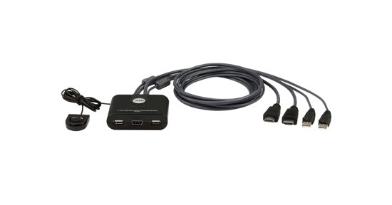 ATEN 2-Port USB FHD HDMI-kabel KVM schakelaar