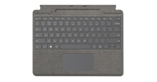 Microsoft Surface Pro Signature Keyboard QWERTY Scandinavisch  Cover port Platina