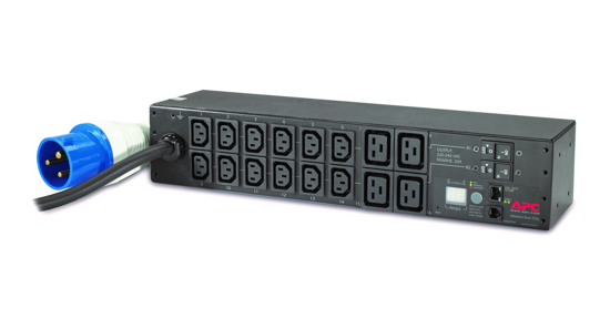 APC Rack PDU, Metered, 0U/2U, 32A, 230V, (12x) C13 & (4x) C19, IEC 309 32A stekker