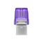 Kingston DataTraveler microDuo 3C USB flash drive 128 GB USB Type-A / USB Type-C 3.2 Gen 1 (3.1 Gen 1) Roestvrijstaal, Paars