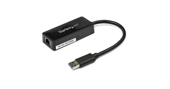 Startech USB 3.0 naar gigabit Ethernet-adapter NIC met USB-poort - zwart