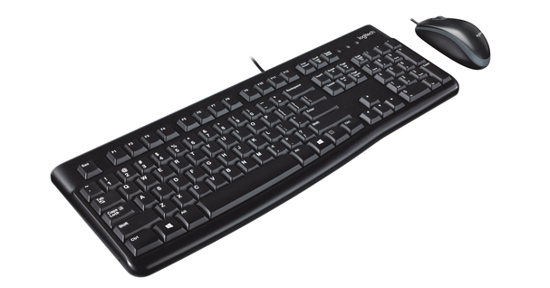 Logitech Desktop MK120 toetsenbord Inclusief muis USB QWERTY UK International Zwart