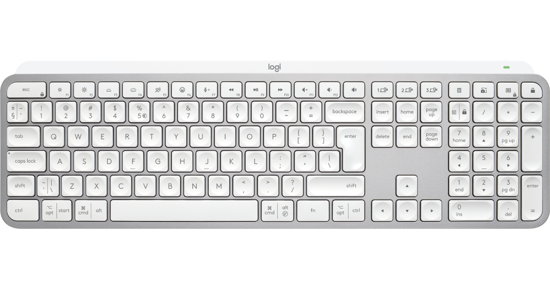 Logitech MX Keys S toetsenbord RF-draadloos + Bluetooth QWERTY US International Aluminium, Wit