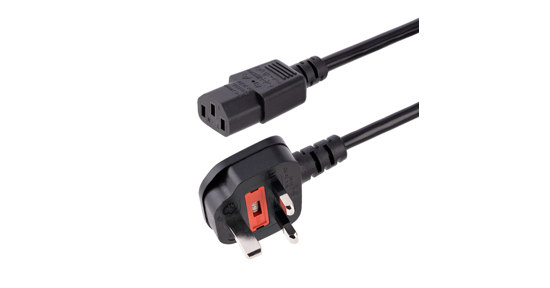 Startech 3m UK Computer Stroomkabel, 18AWG, BS 1363 naar C13, 10A 250V, Zwart, AC Vervangkabel, Kettle Lead / UK Voedingskabel, PC Power Supply Kabel, TV/Monitor Electriciteitssnoer