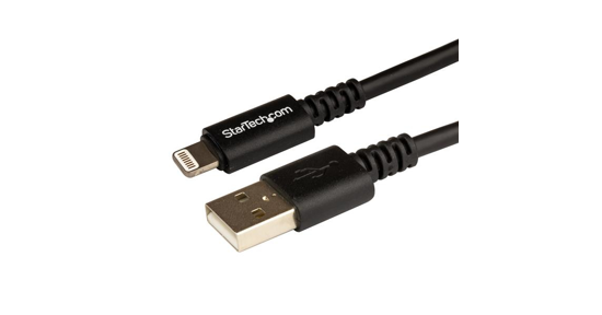 Startech 3 m lange zwarte Apple 8-polige Lightning-connector naar USB-kabel voor iPhone / iPod / iPad