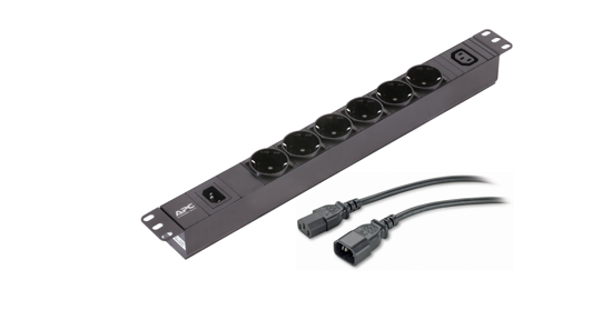 APC Easy PDU EPDU1010B-SCH, Basic, 1U, 10A, 230V, (6x)Schuko & (1x)C13, C14 stekker