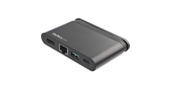 Startech USB-C Multiport Adapter - Mini USB-C Dock met 4K HDMI - 100W PD 3.0 Pass-Through, 1x USB-A, 1x USB-C, GbE - Thunderbolt 3 & USB Type-C Laptop Travel Dock - Mac & Windows