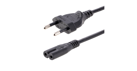 Startech 1m Laptop Stroomkabel, EU Plug naar C7, 2.5A 250V, 18AWG, Laptop Vervangkabel, Printer Voedingskabel, Laptop Lader Kabel / Laadkabel, UL-Listed