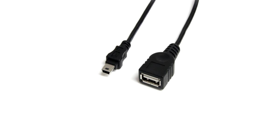 Startech 30 cm mini USB 2.0-kabel USB A naar mini B F/M