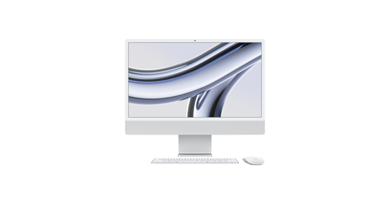 Apple iMac  M M3 59,7 cm (23.5") 4480 x 2520 Pixels 8 GB 512 GB SSD Alles-in-één-pc macOS Sonoma Wi-Fi 6E (802.11ax) Zilver