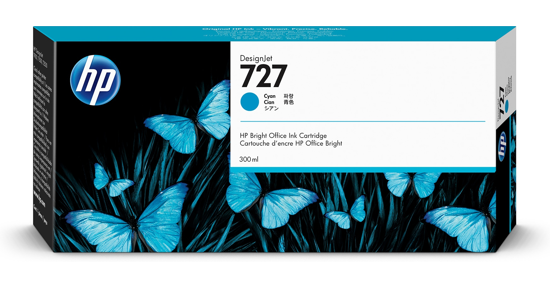 HP 727 cyaan DesignJet inktcartridge, 300 ml