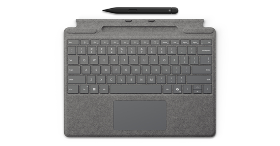 Microsoft Surface Pro Keyboard + Slim Pen QWERTY  Cover port Platina