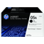 HP 05A originele zwarte LaserJet tonercartridge, 2-pack