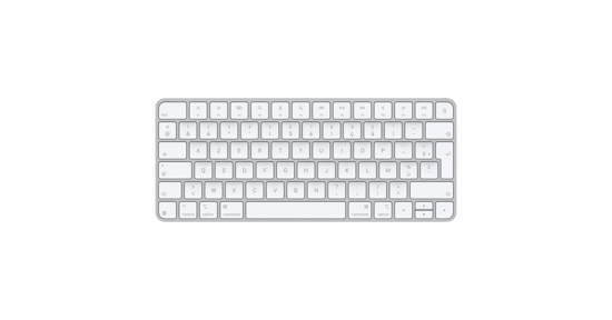 Apple Magic toetsenbord Universeel USB + Bluetooth AZERTY Frans Wit