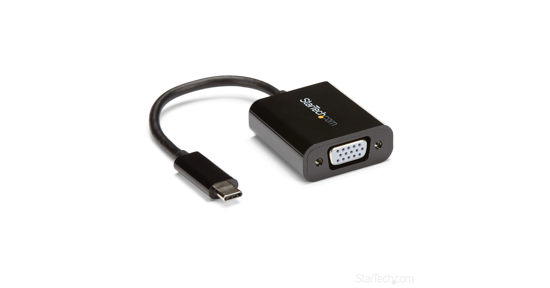 Startech USB-C naar VGA adapter zwart